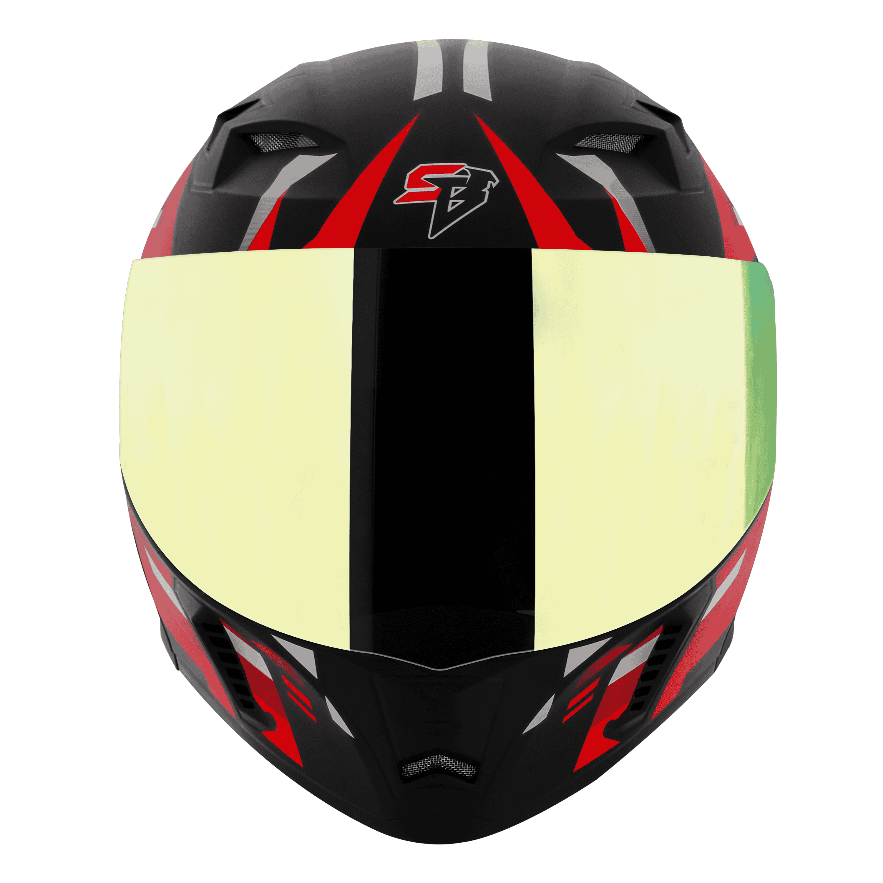 SBA-20 SHIELD X GLOSSY BLACK WITH RED